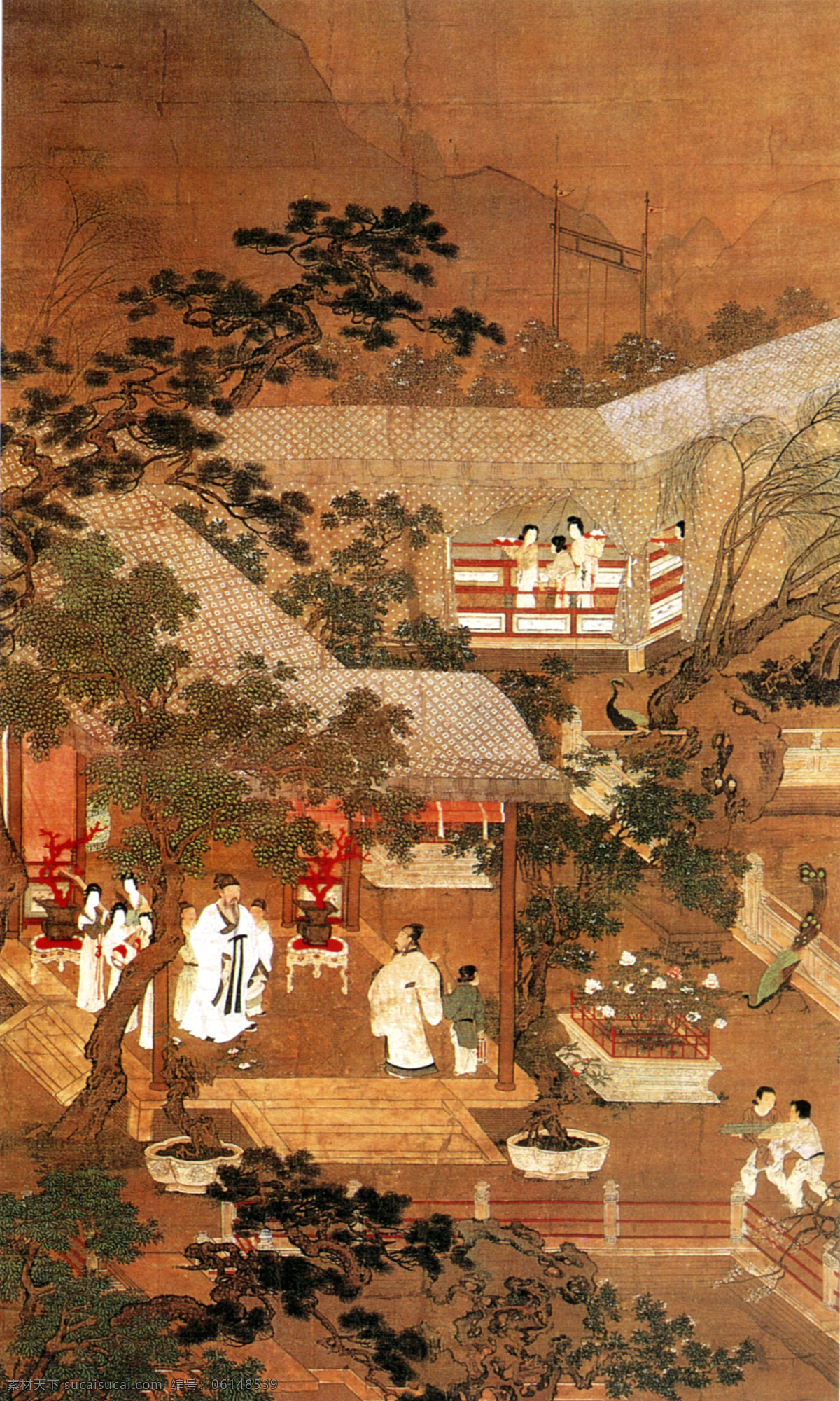 仇英 金谷园 明代 海外遗珍 中国 传统 绘画 明四家 绘画书法 文化艺术