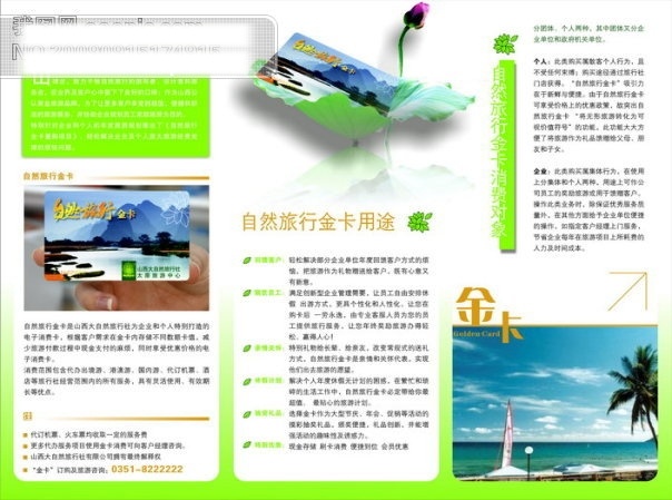 旅游 金卡 背景 矢量 海滩 荷花 荷叶 画册设计 矢量图 卡 绿色 椰子树