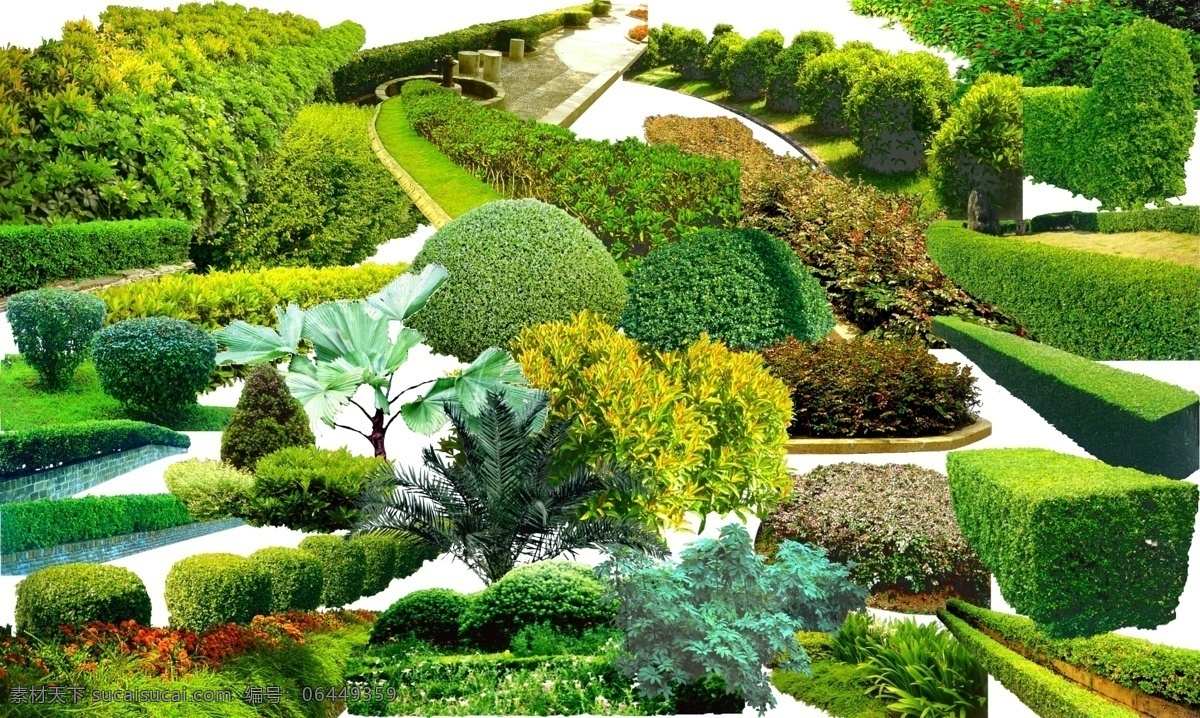 植物园 园林配景素材 园林 树木 树 花圃 树木树叶 生物世界