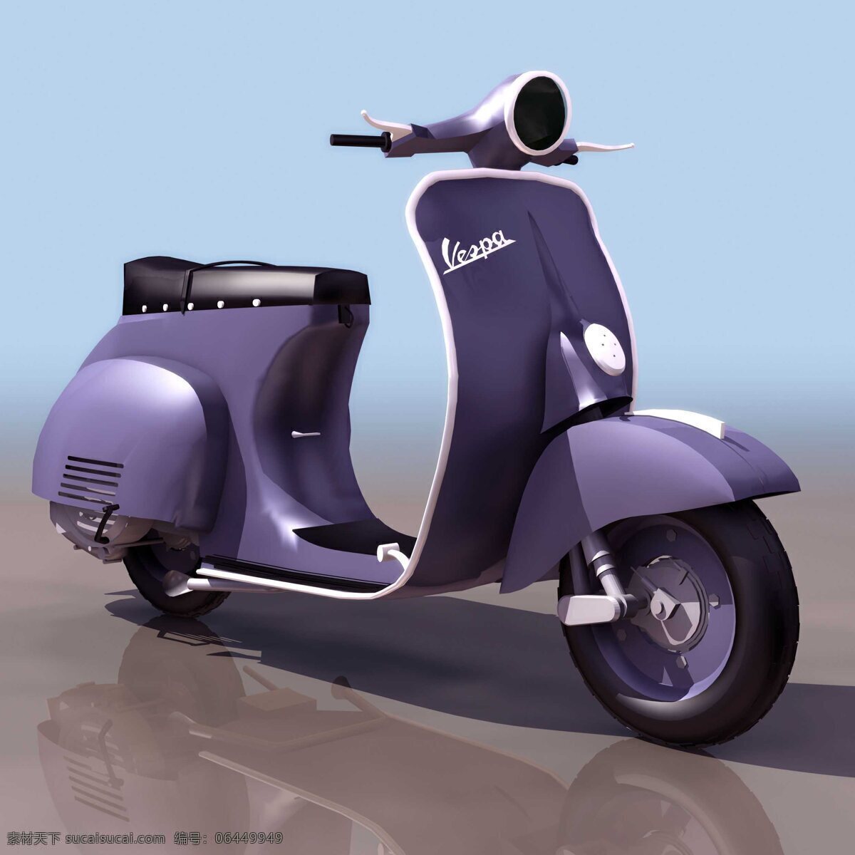 vespa 非机动车 摩托车 motorcycle 3d模型素材 电器模型
