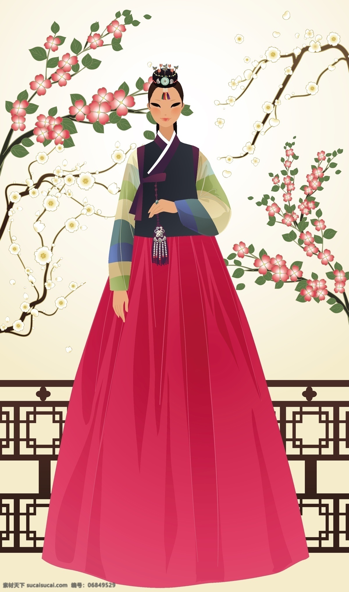 朝鲜族女性 韩国美女 朝鲜族服饰 韩服服饰 阿里郎 农乐舞 韩食 荡秋千 韩民族 高丽族 韩服 中国风背景 梅花 荷花 牡丹花 民族元素 朝鲜族 传统服装 少数民族服装 民族风 女性人物 女性插画 韩风插画 韩服插画 手绘女孩 手绘女性 卡通女孩 卡通女生 水彩 水彩人物 女孩插画 矢量插画 卡通设计