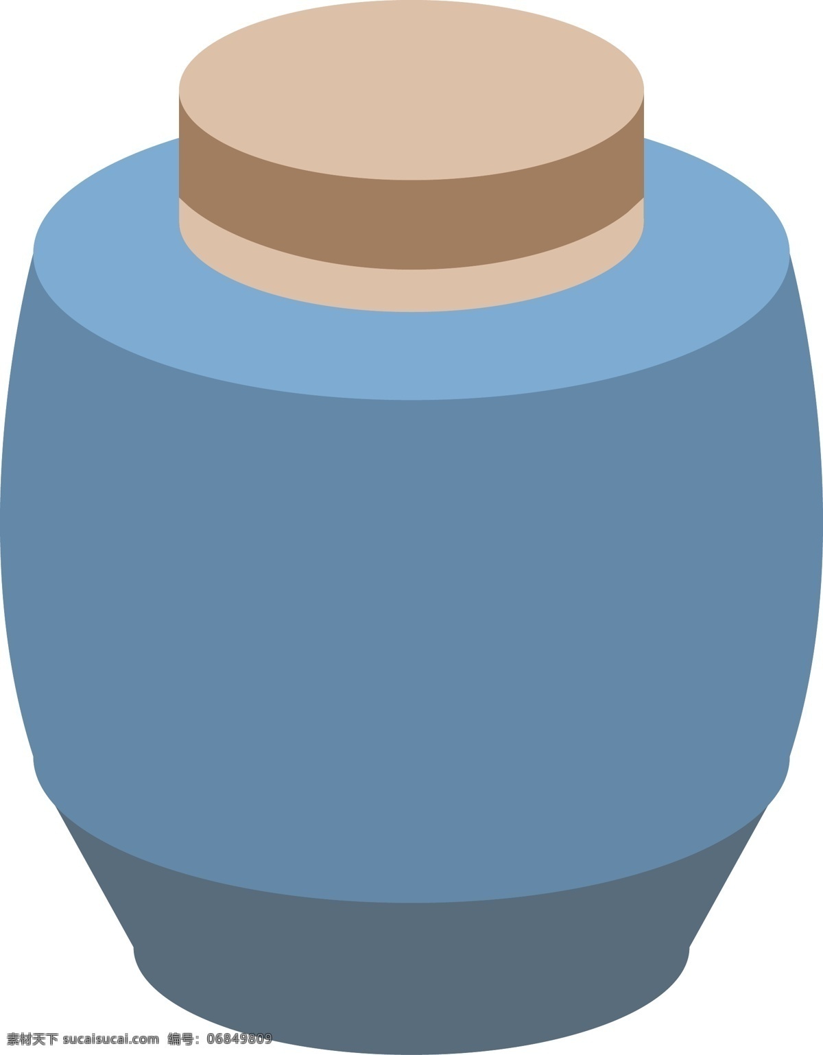 d 罐子 瓶子 蓝色 古风 陶罐 商用 元素 设计元素 2.5d 可商用