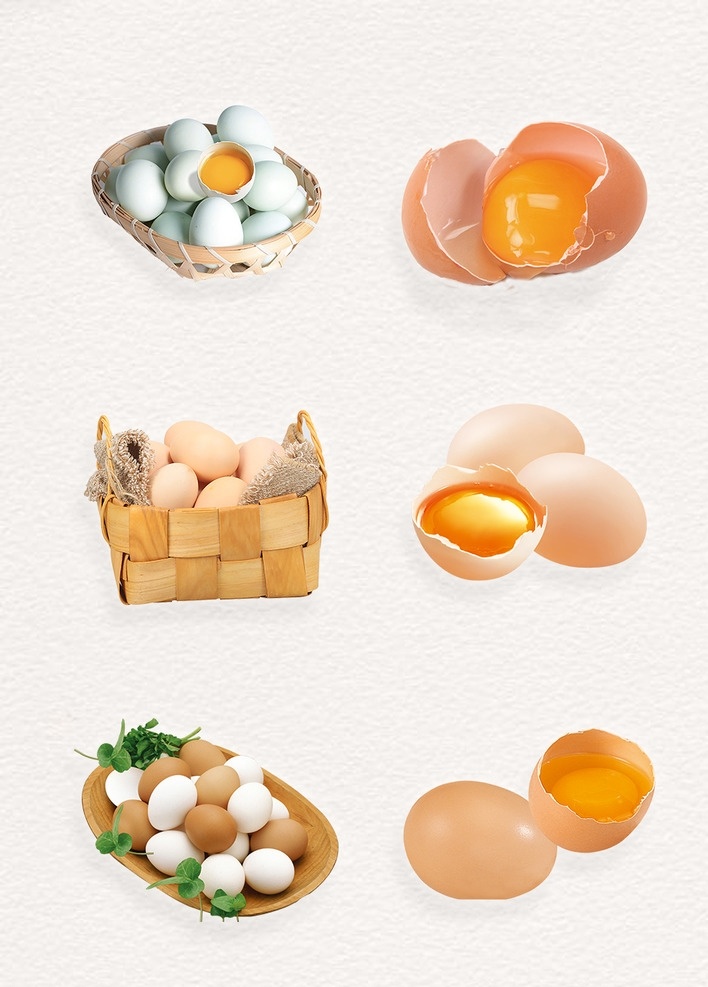 产品实物 蛋白质 高清 篮子 生鲜 食材 食物 鸭蛋 蛋黄 蛋清 鸡蛋篮 分层