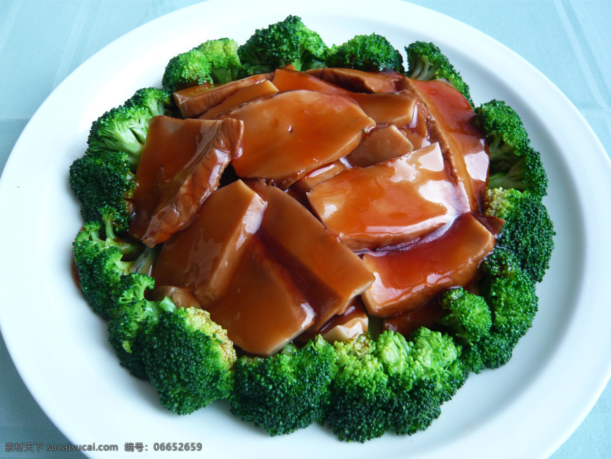 鲍汁百灵菇 鲍汁 百灵菇 西兰花 餐饮美食 传统美食 摄影图库