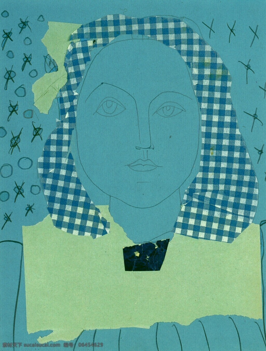 西班牙 画家 巴勃罗 毕加索 抽象 油画 人物 人体 装饰画 fran 鍣 奿 se de portrait 1946 装饰素材