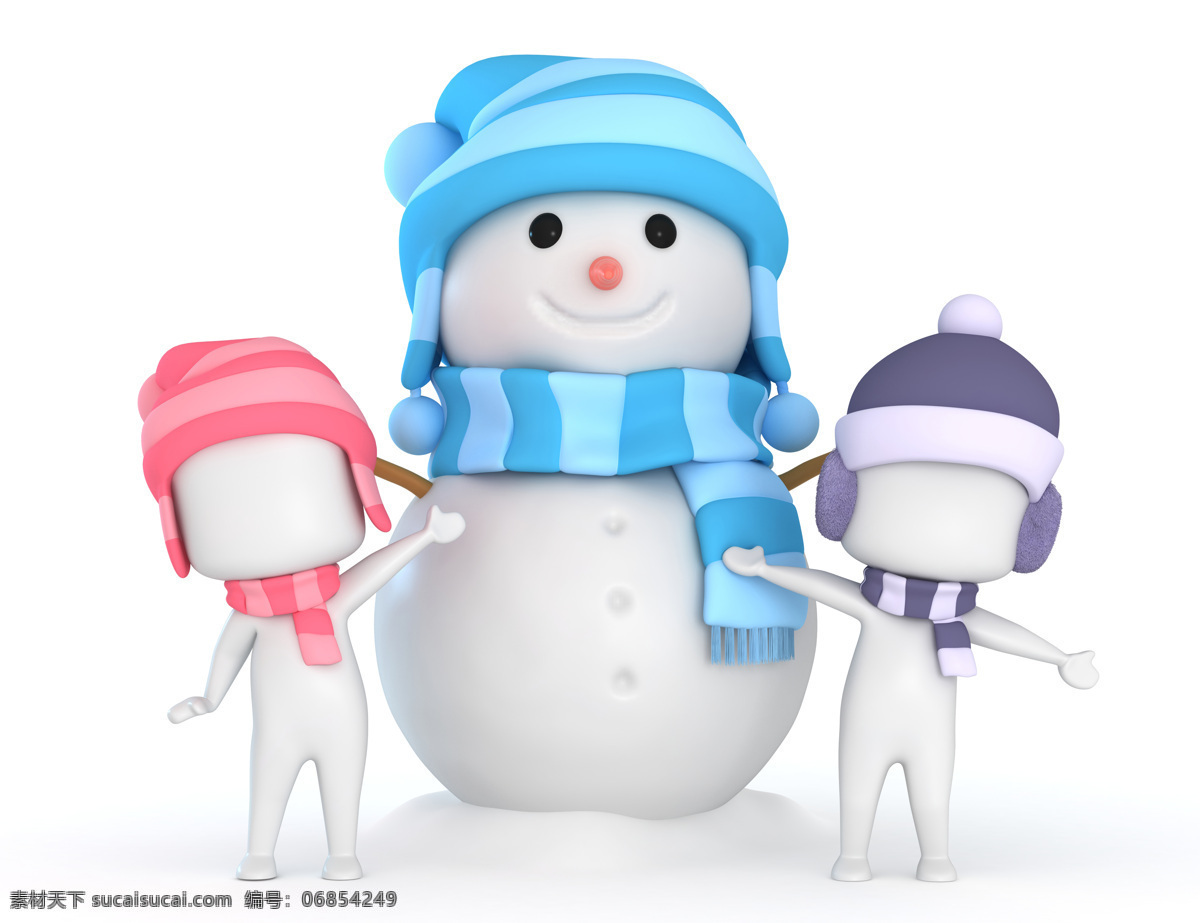 雪人 人偶 卡通画 小人 帽子 围巾 圣诞节 节日庆典 生活百科 白色