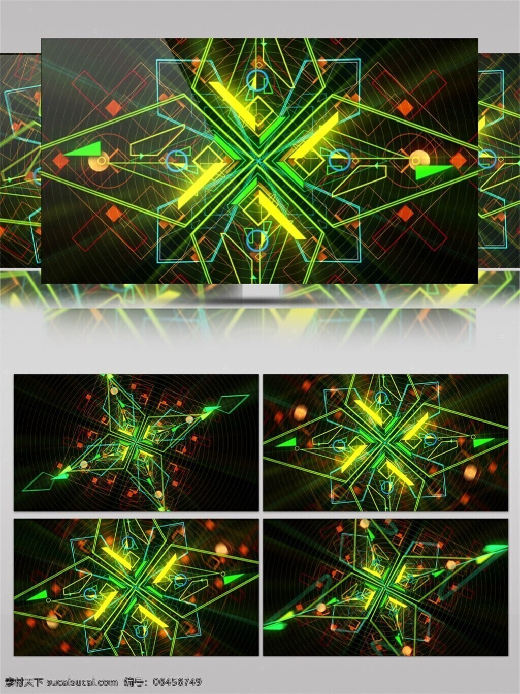 绿 光 四角 星 视频 光芒穿梭 光束 绿色 前进隧道 星星