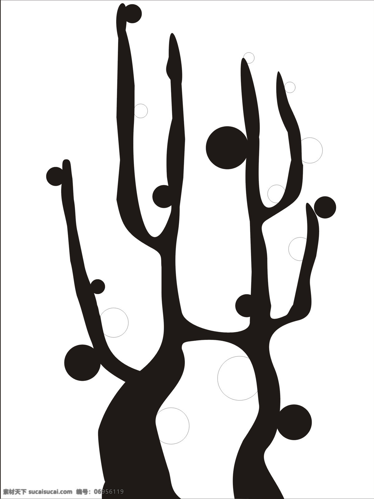 抽象 树枝 树木 抽象树枝 夸张造形 插画集