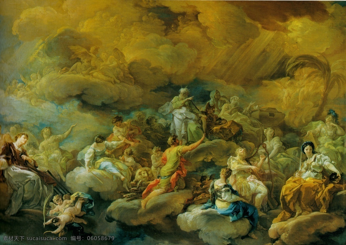 欧洲 原版 书 扫描 欧洲原版油画 欧洲古典油画 古典油画 油画 人物 云 贵妇 天使 绘画书法 文化艺术