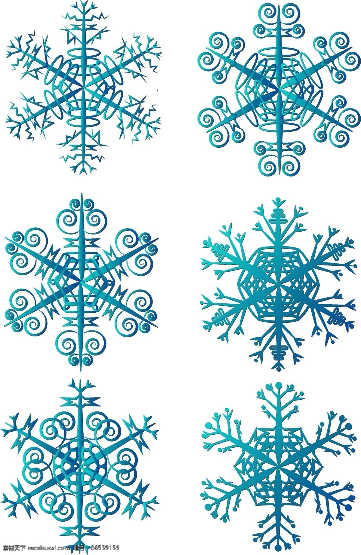 简约 时尚 冰雪 花 元素 商用 冬季雪花 简约雪花 时尚雪花 雪花元素 蓝色雪花