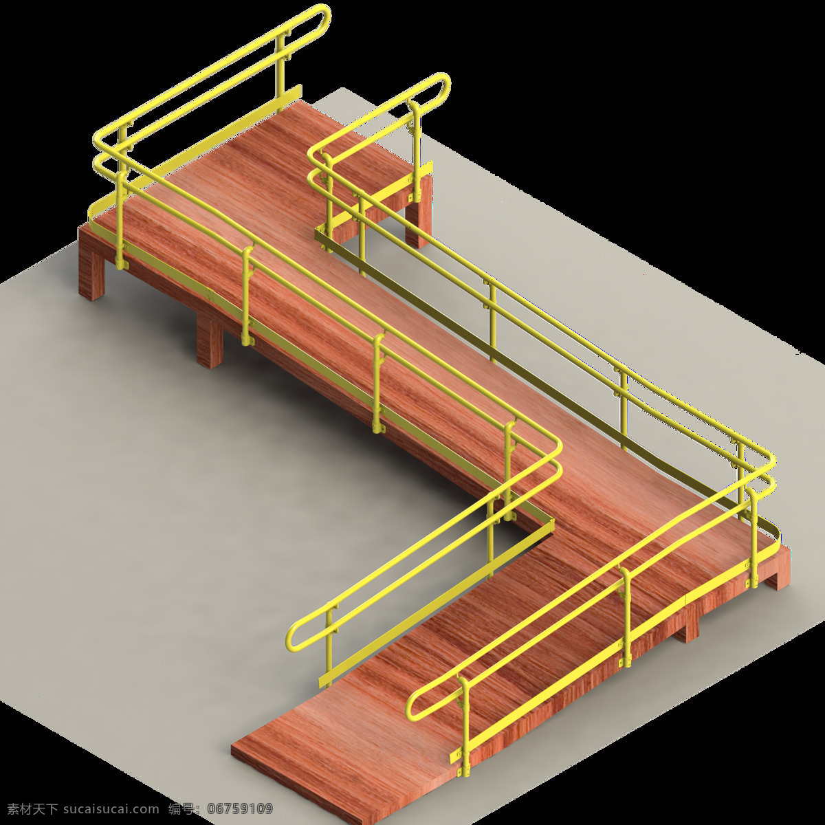 木材 斜坡 模块化 扶手 3d模型素材 其他3d模型