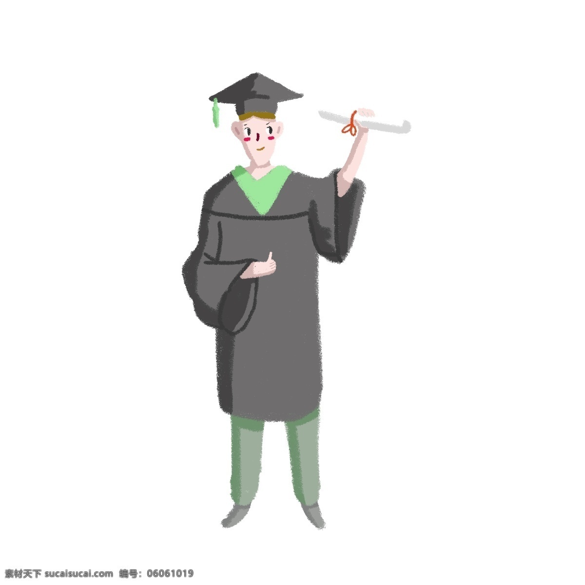 毕业 季 手 证书 男生 毕业季 毕业典礼 手拿毕业证 男性 男博士 男人 竖大拇指 博士服 礼帽 自豪
