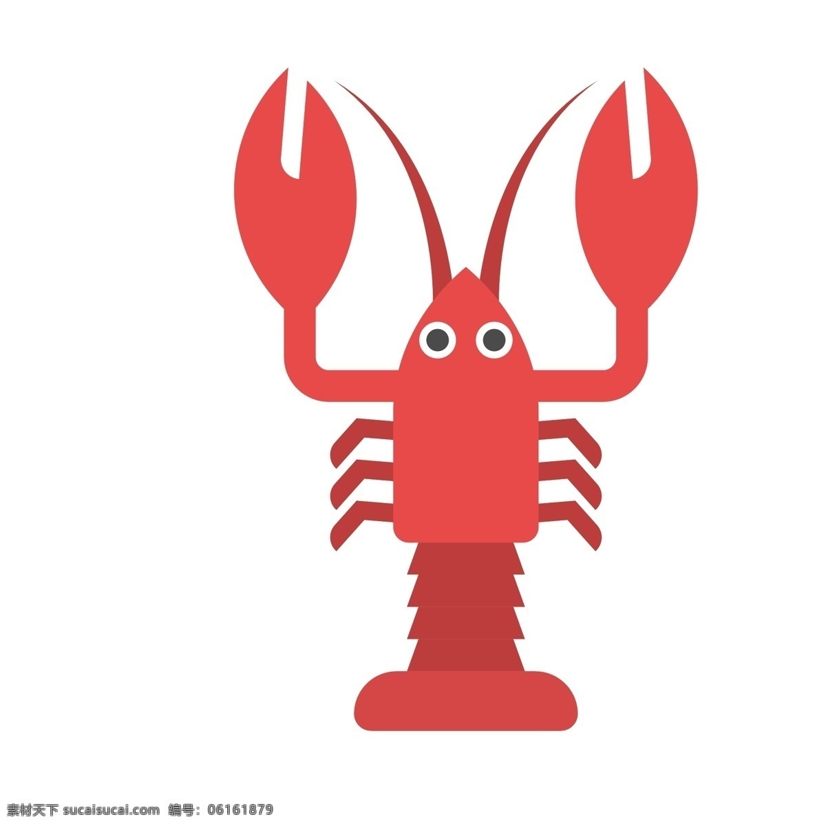 红色 小 龙虾 插画 红色的龙虾 卡通插画 龙虾插画 动物插画 深海龙虾 淡水龙虾 红色的触须
