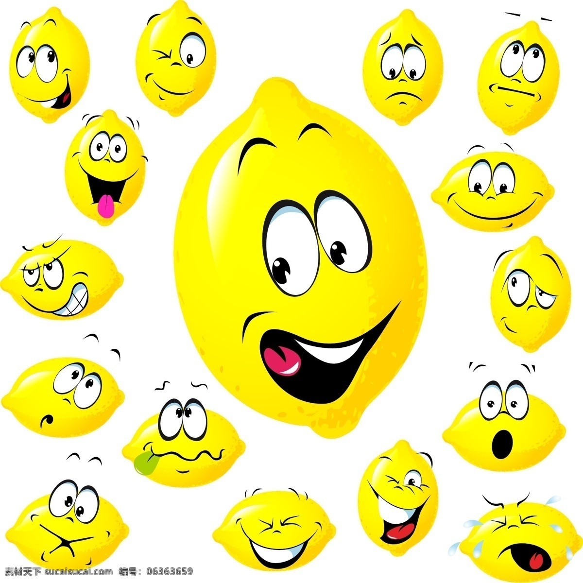 表情 卡通 卡通设计 可爱 手绘 水果 笑脸 幽默 矢量 模板下载 卡通水果表情 有趣 滑稽 蔬菜水果 矢量图 日常生活