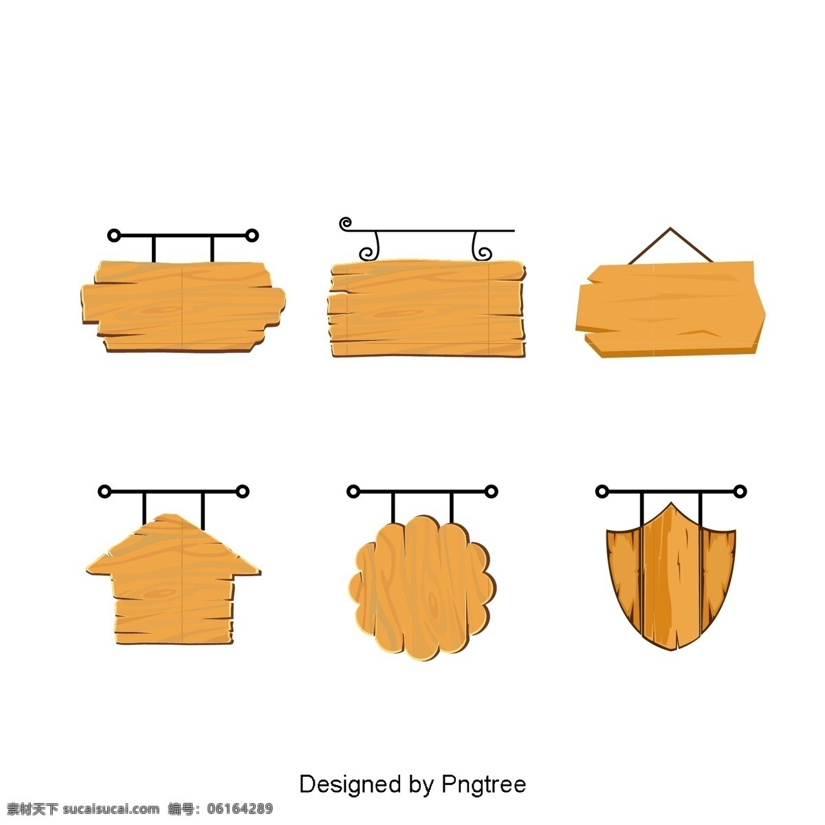 简单 的卡 通 木 标牌 木材 说明 图案 图形 材料 图像 装饰 元素