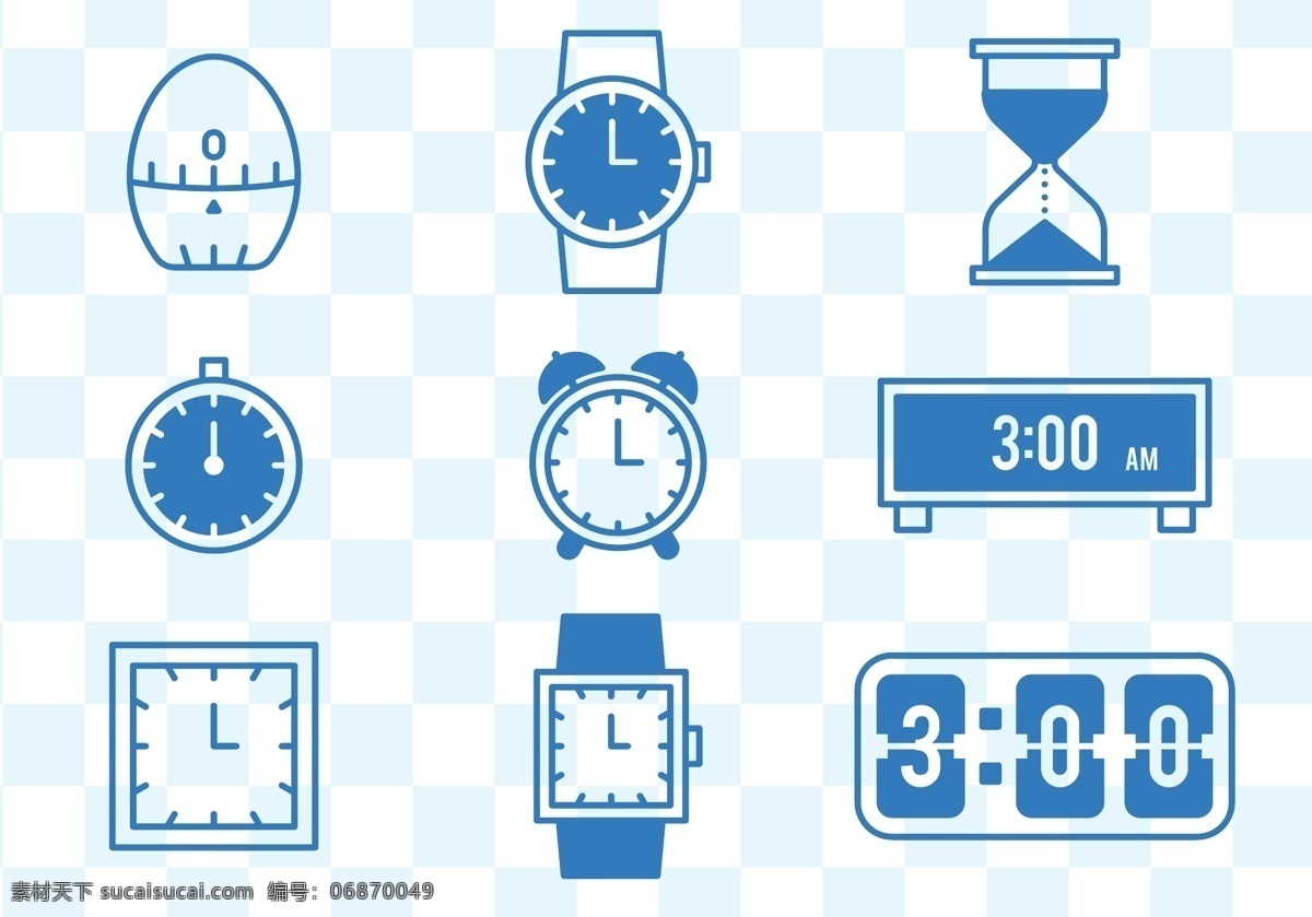 矢量时间图标 时间图标 时间 图标 图标设计 矢量素材 钟表 时钟