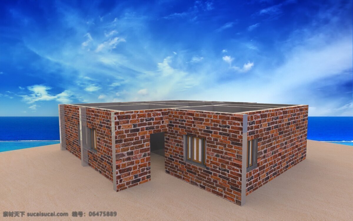 印度 8b2h2k 平房 住宅 施工 房子 建筑 在印度 3d模型素材 建筑模型