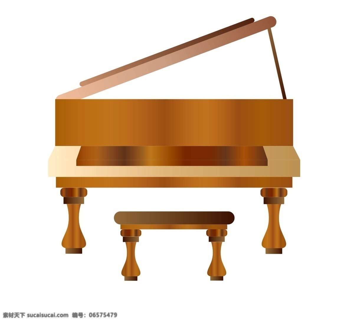 音乐 演奏 钢琴 插画 棕色的钢琴 演奏的钢琴 卡通插画 音乐插画 乐器插画 钢琴插画 西方钢琴