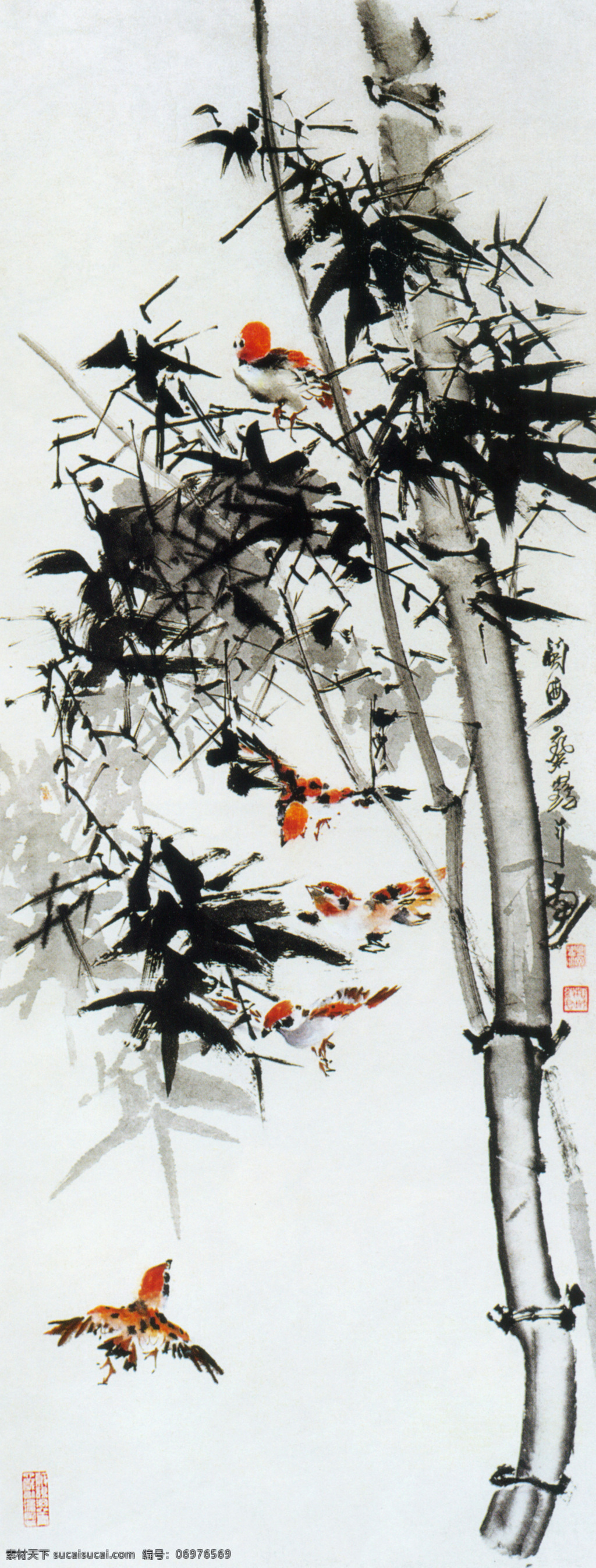 水墨 竹子 装饰画 抽象油画 花卉装饰画 抽象画 绘画艺术 油画艺术 无框画 书画文字 中堂画 山水画 小鸟 竹报平安