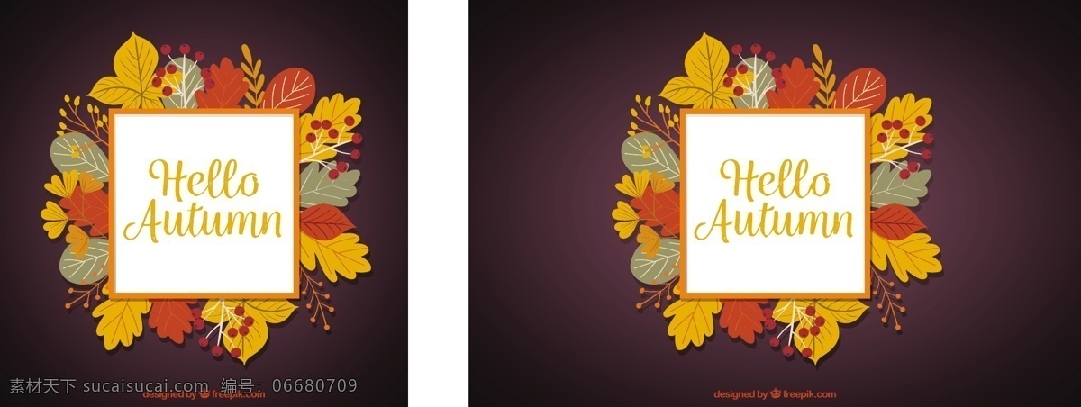 现代 背景 秋叶 手工 几何 树叶 自然 手绘 秋天 色彩 正方形 形状 多彩背景 绘画 树木 自然背景