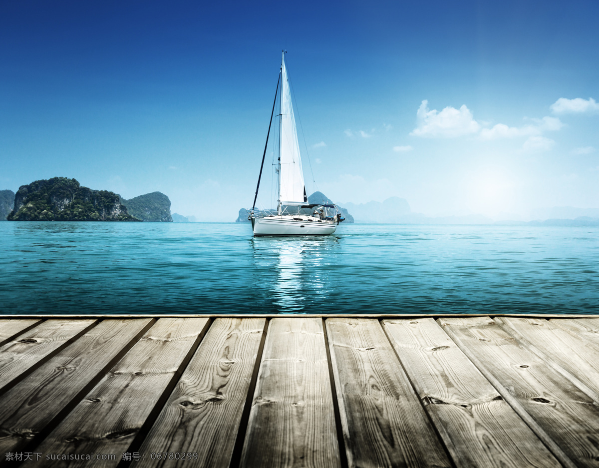靠近 岸边 帆船 大海 游艇 航海 旅行 自然风景 自然景观 青色 天蓝色