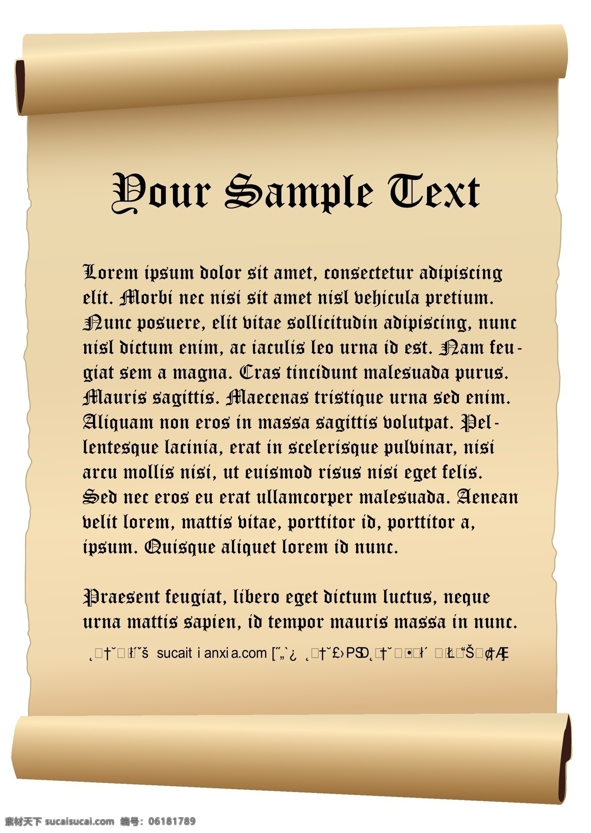 矢量 卷轴 纸张 泛黄羊皮纸 书写纸设计 羊皮纸设计 矢量图