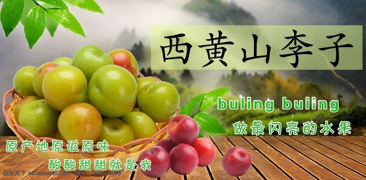 西 黄山 李子 农家种植 酸酸甜甜 西黄山李子 原创设计 原创海报