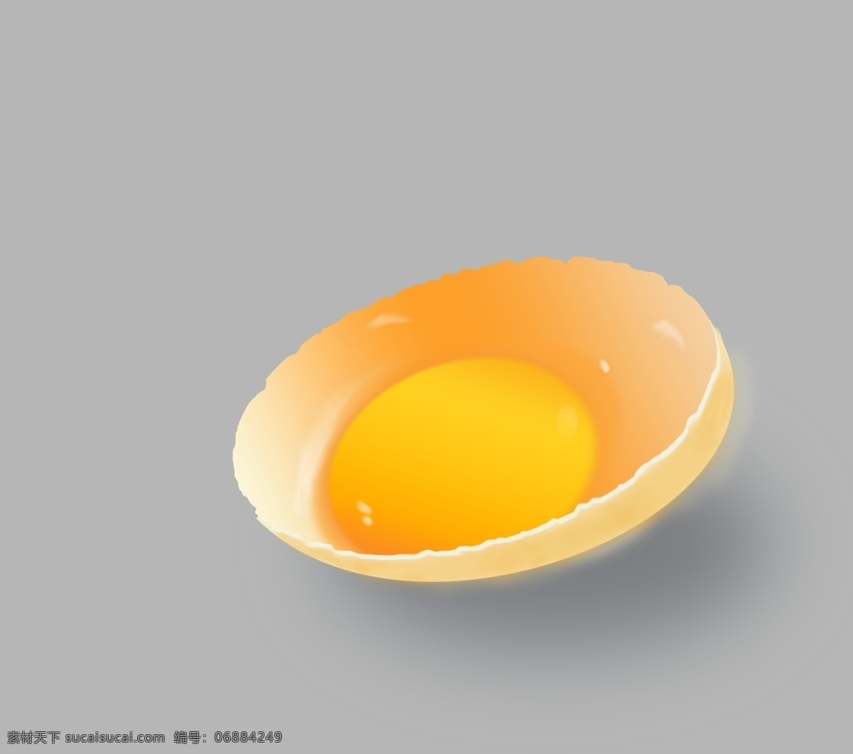 鸡蛋 拟物 ps 卡通鸡蛋 碎鸡蛋 蛋黄 蛋壳