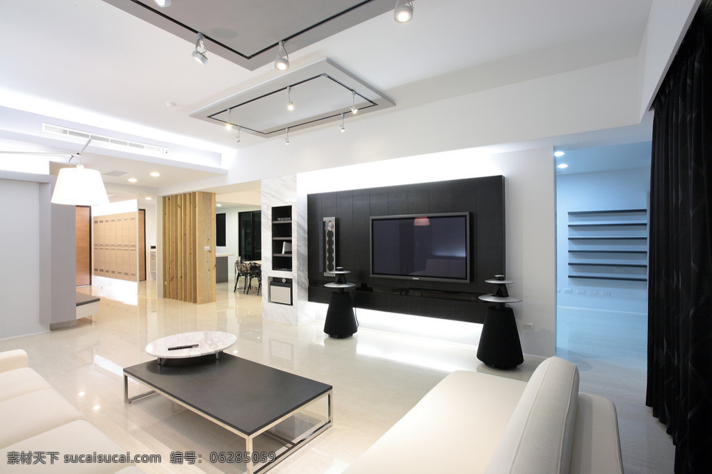 白色 沙发 客厅 现代 效果图 电视 软装效果图 室内设计 展示效果 房间设计家装 家具