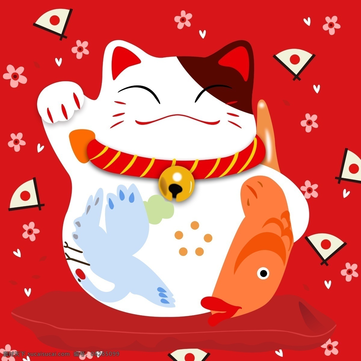 招财猫 喜庆 春节 日本元素 中国元素 国风 可爱 手机壳 红色 扇子 矢量 大图 分层图 日历 海报 电商 画册 系列图 恭喜发财 新年快乐 招财进宝 春节海报 锦鲤 仙鹤 铃铛 开运招福 元素 白猫 分层