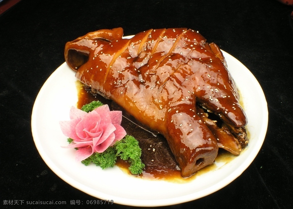 扒猪脸 烧猪脸 中式菜肴 中餐 餐厅菜谱 中华美食 餐饮美食 传统美食