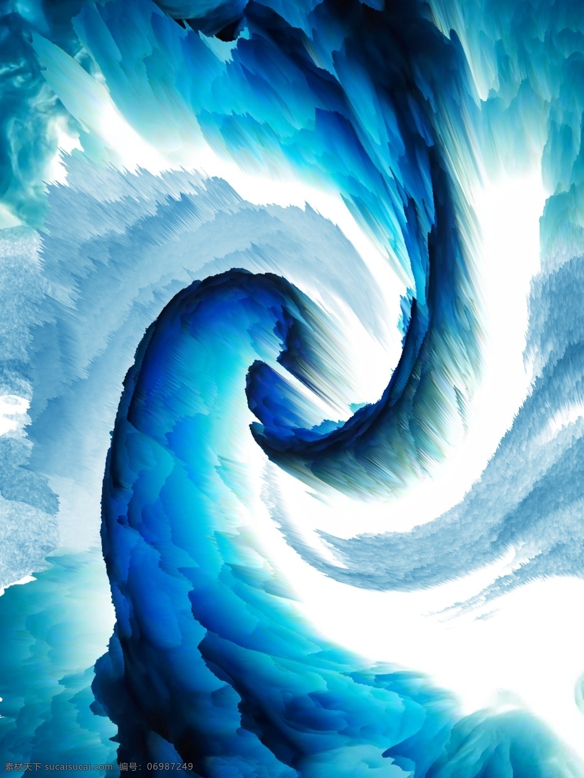 原创 蓝色 冷色 调 3d 漩涡 背景 3d背景 广告背景 冷色背景