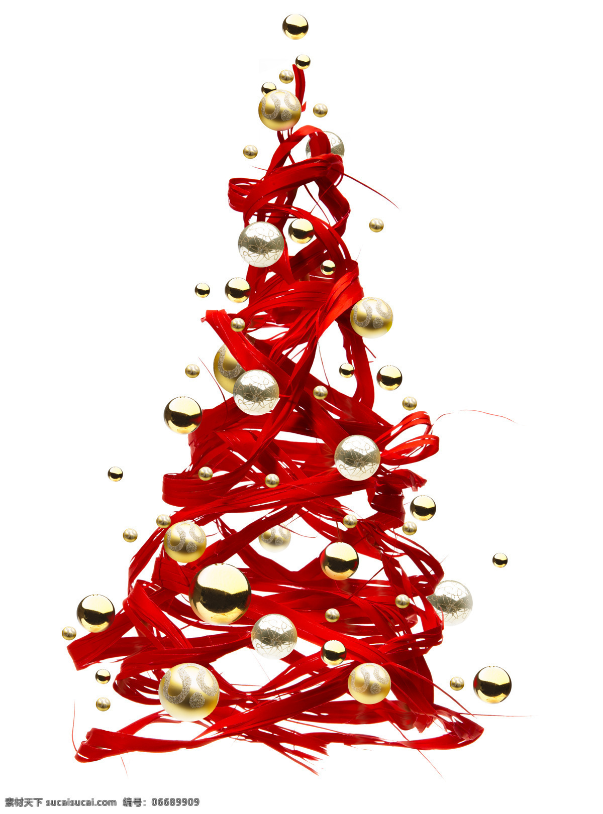 飘带 圣诞树 组成 圣诞球 红色 圣诞节 节日庆典 生活百科