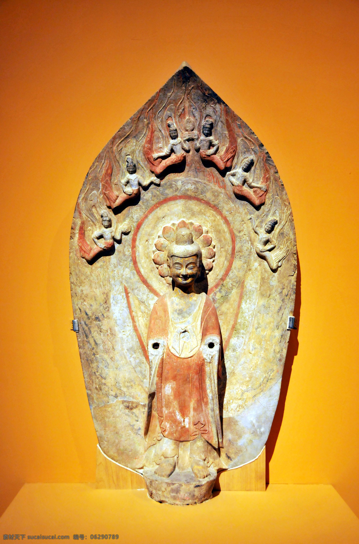 佛教 佛像 文化艺术 宗教 宗教信仰 彩绘 贴金 石雕 佛 立像 北魏 造像 馆藏 宗教文化 国家博物馆 出土文物