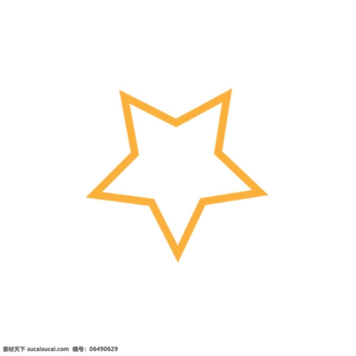 卡通 手绘 金色 五角星 黄色五角星 五角星星 手绘涂鸦 星星 黄色