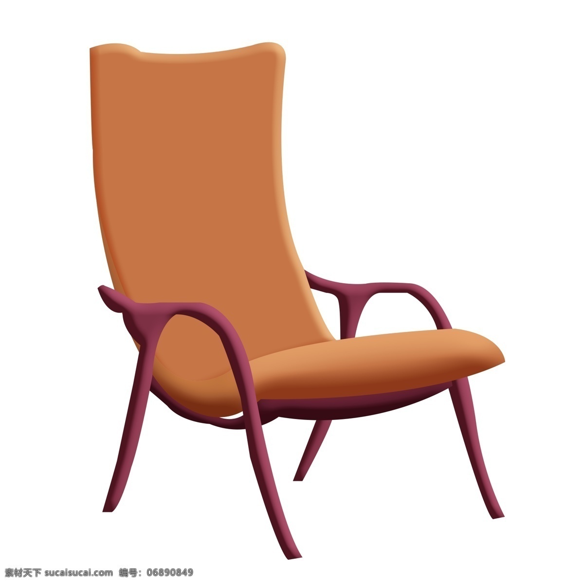 木质 沙发椅子 插图 木质椅子 一把椅子 家具 红色装饰 灰色 沙发椅子插图 靠背椅子 椅子