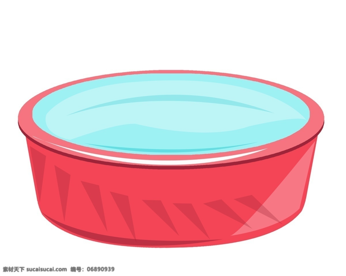 红色圆形水盆 水盆 盆子 容器