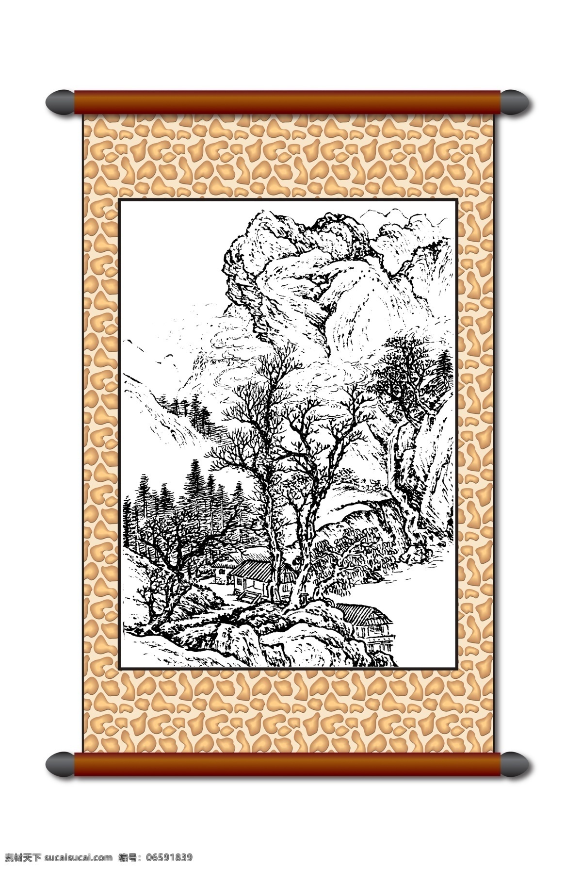 分层 白描 版画风景 传统画 风景 风景画 工笔 古画 模板下载 白描风景 山水画 古建筑 山峰 树木 悬崖峭壁 线描 美术 黑白稿 卷轴画 挂画 中国风 艺术画 文化艺术 绘画书法 设计图库 源文件 装饰素材 山水风景画