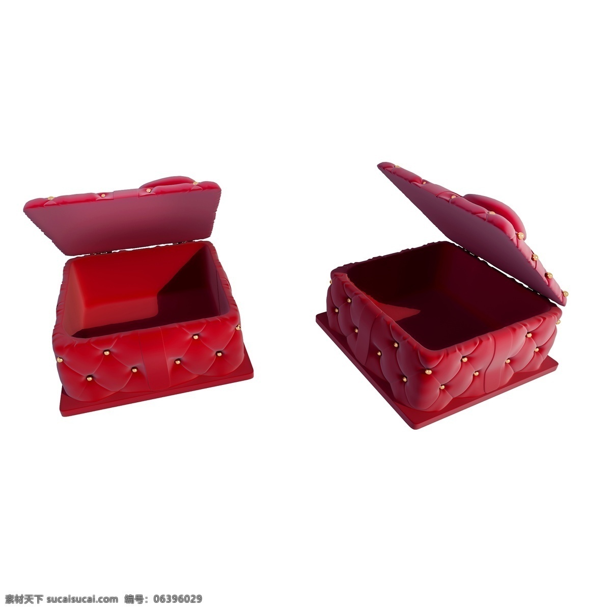 质感 红色 盒子 图 精致 礼物 仿真 3d 收纳盒 礼盒 母亲节 立体 创意 套图 png图