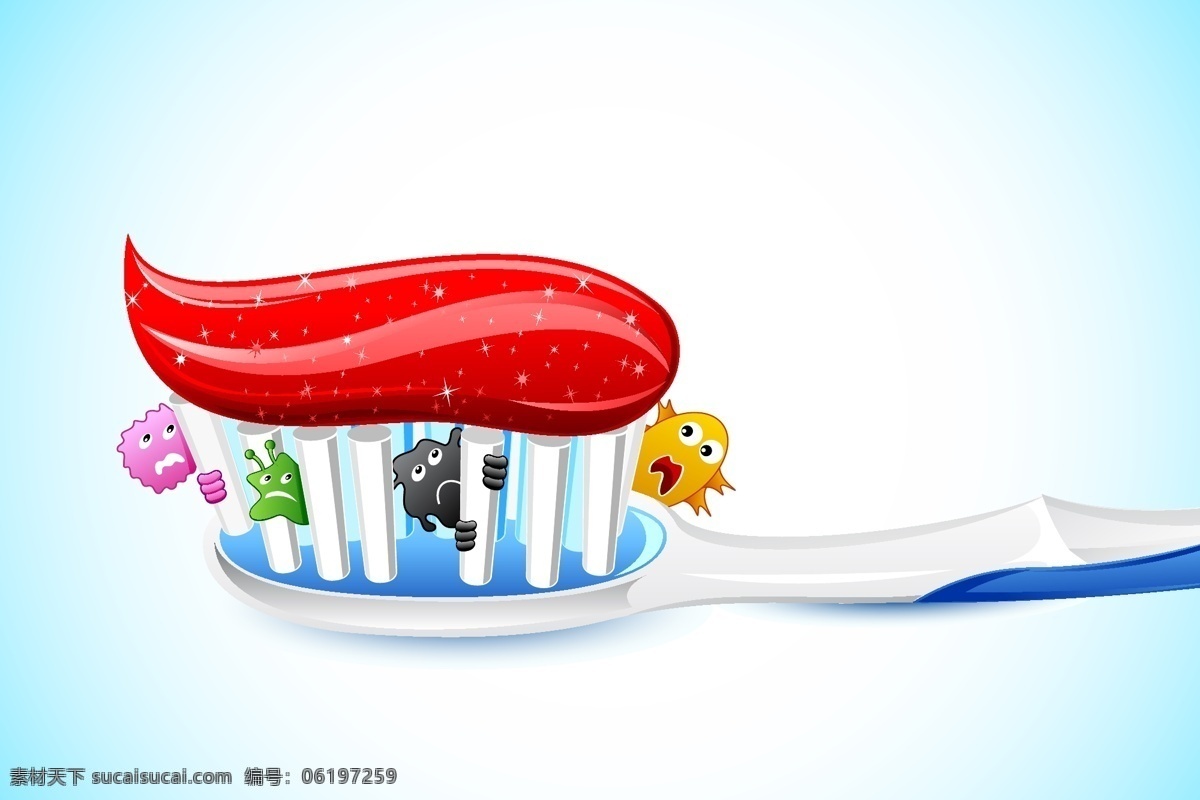 牙膏 广告 矢量图 其他矢量图