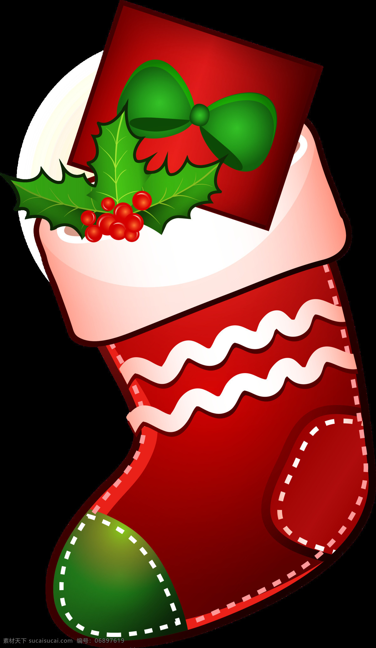 圣诞 节日 袜 装饰 元 png元素 卡通 礼物 免抠元素 圣诞节 圣诞老人 圣诞袜 透明元素