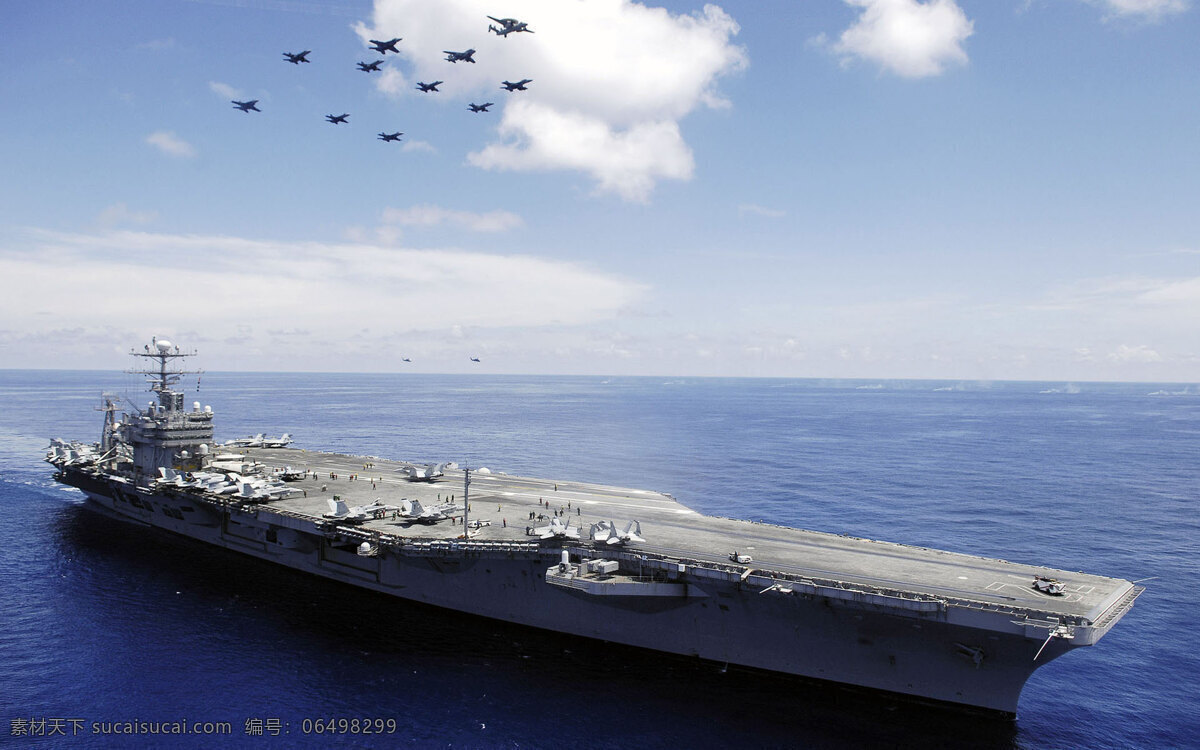 航母 航母战斗群 美国航母群 船舰 现代科技 军事武器 海上霸王 航空航母 海洋 飞机 天空 蓝色背景 军事