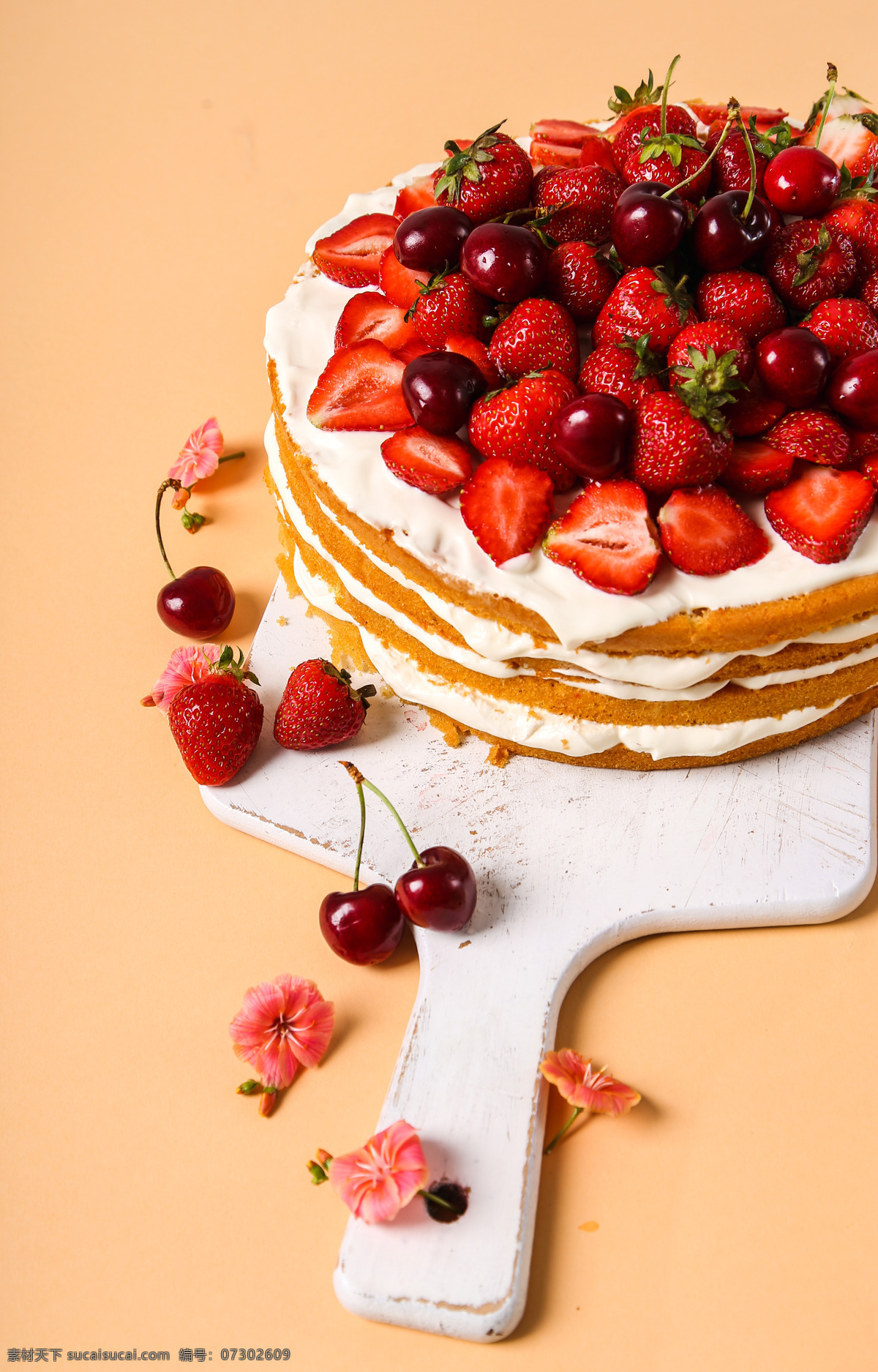 樱桃 草莓 蛋糕 草莓蛋糕 车厘子 水果蛋糕 甜品 美食 美味 食物摄影 生日蛋糕图片 餐饮美食