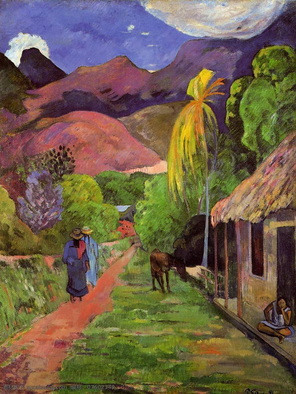 gauguin 后 印象主义 风景 人物 田园 自然 静物 油画 装饰画 法国 画家 保罗 高更 paul 装饰素材