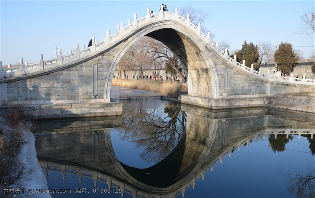 颐和园古桥 古桥 倒影 单孔桥 水中倒影 圆形拱桥 旅游摄影 国内旅游