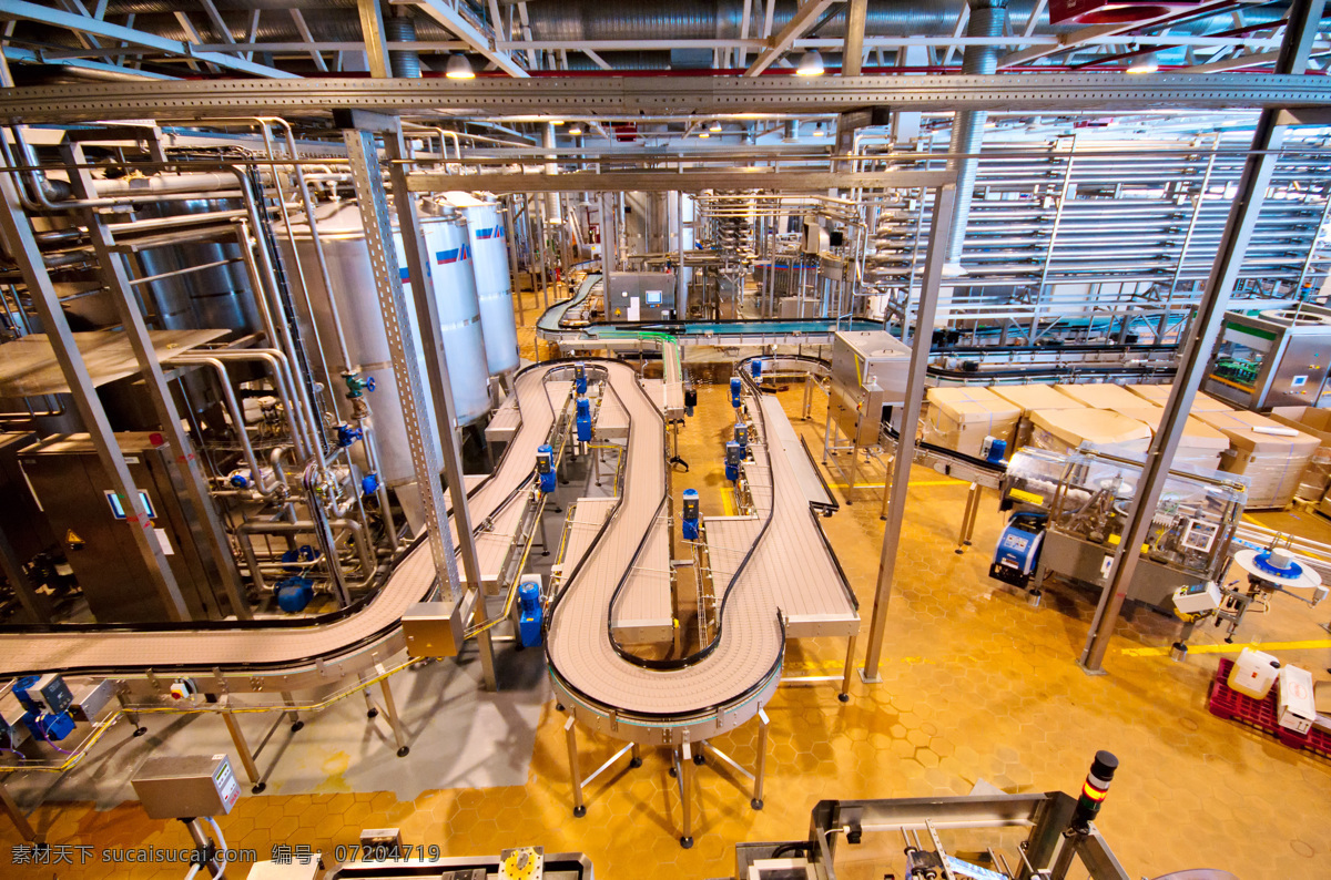 工厂 内部 生产 流水线 机械 车间 工业生产 现代科技