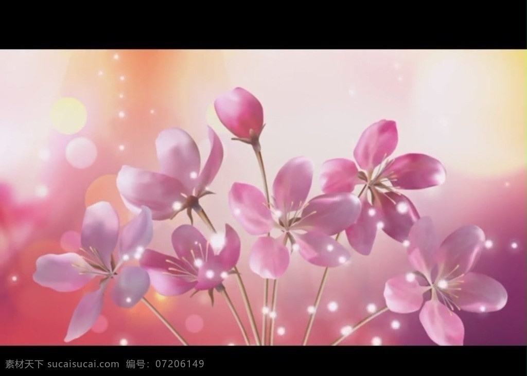 花朵 星光 舞台 背景 视频 舞台背景视频 红色花朵视频 花朵视频素材 粒子 图案 视频素材 鲜花视频素材 多媒体设计 源文件 mov