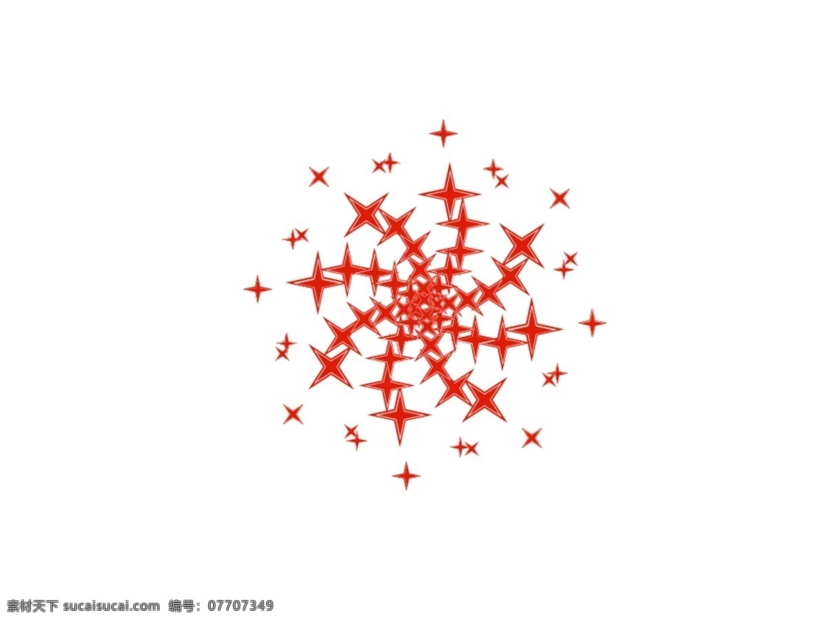 线条 形状元素设计 形状 元素 星星 红色 四角星