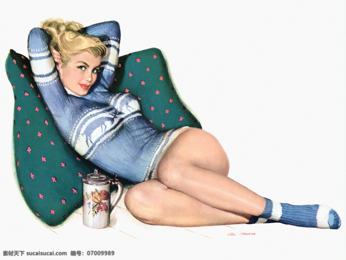 杯子 茶杯 复古美女 复古 欧美美女 模板下载 红唇 绘画 绘画书法 金发 设计素材 复古欧美美女 插画 靠垫 人物 文化艺术 女性妇女 人物图库 插画集