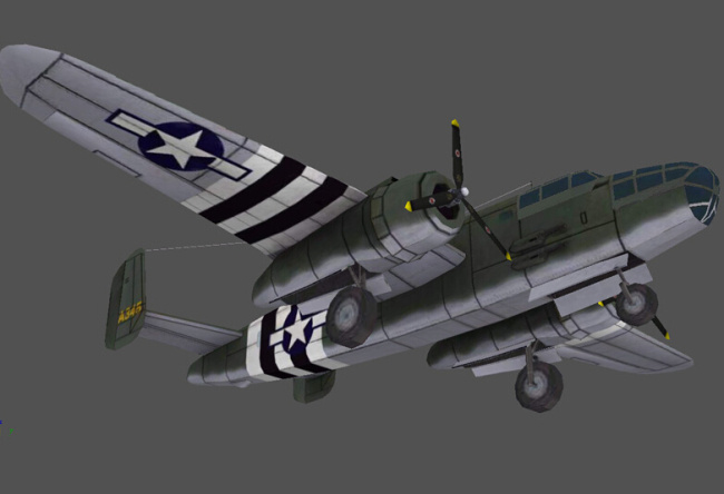 轰炸机 中轻型轰炸机 3d 模型 3d模型素材 游戏cg模型